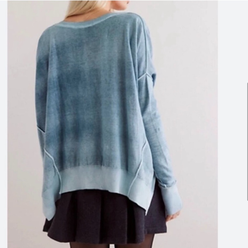 NWT Free People Gibson Pullover in Rainforest Combo